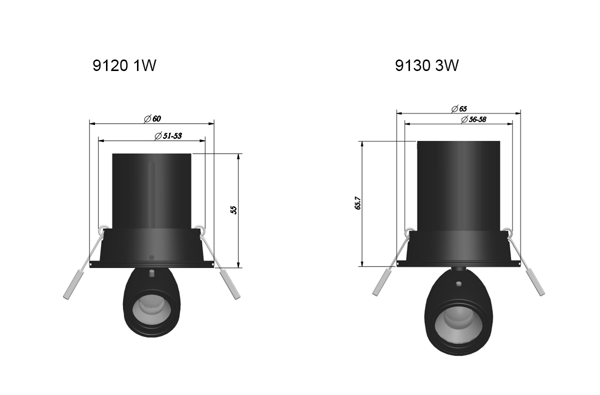Retractable Downlight With Y-tech #9120/9130 Sexyboy A Nano Dimension Retractable Downlight With Y-tech