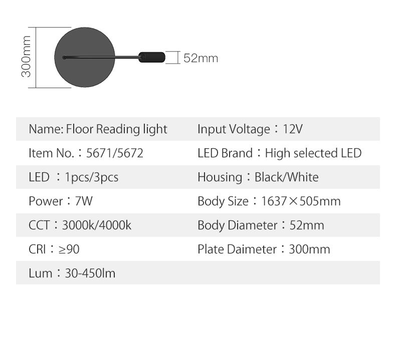 Floor Reading light 5 Floor Reading light 5